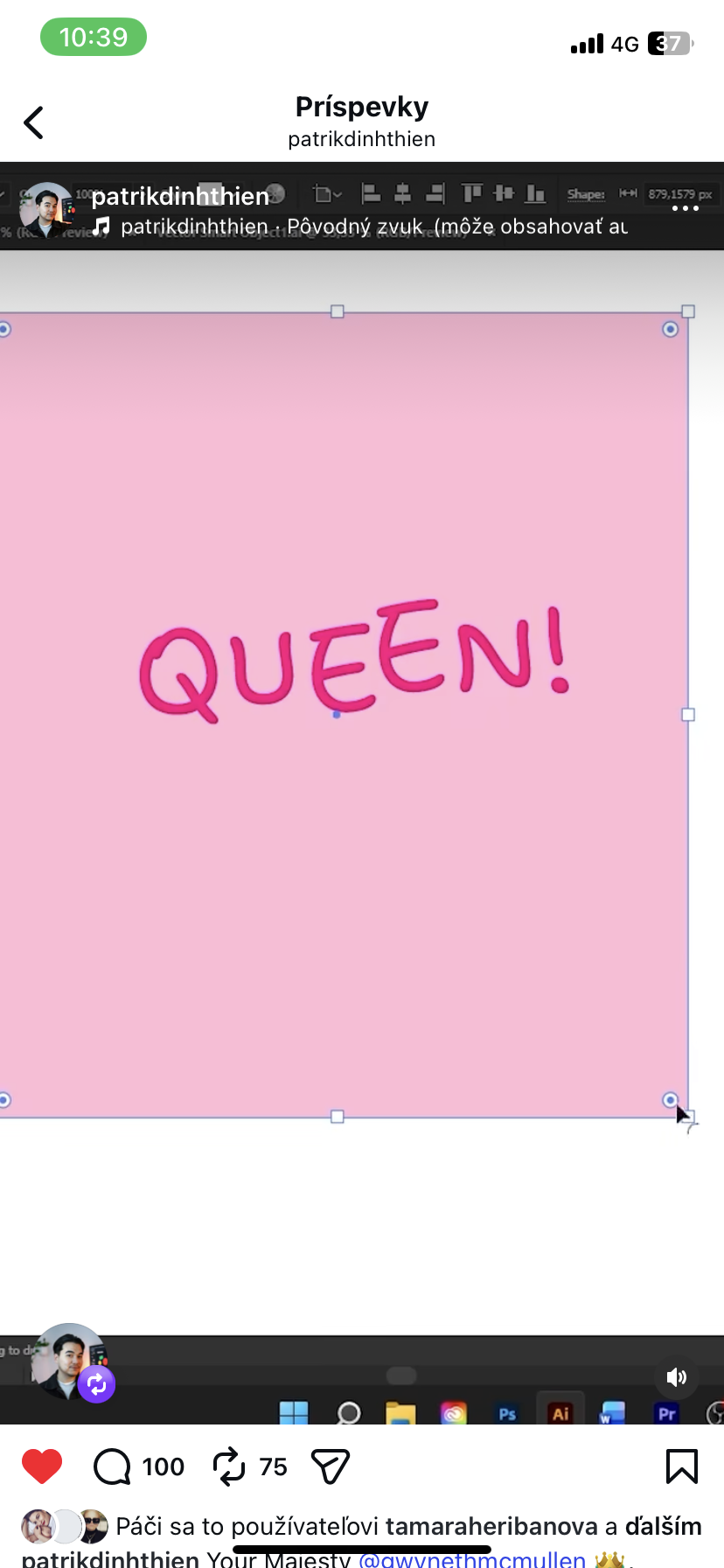 Návrhy na merch pre Gwen McMullen od grafického dizajnéra.