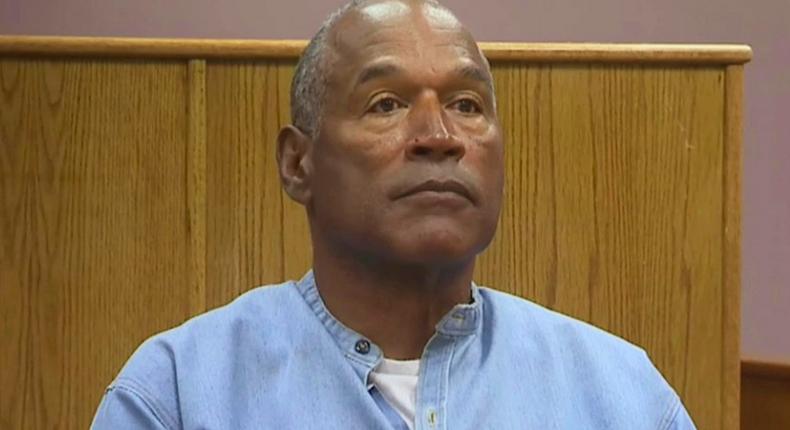 O.J. Simpson at his parole hearing.