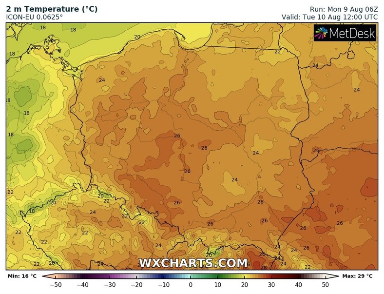 Wtorek będzie bardzo ciepły, ale nie upalny