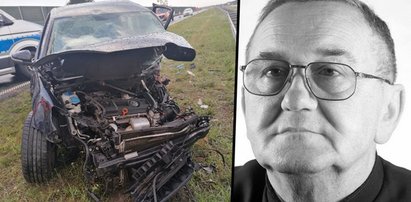 Straszna śmierć ks. Szymańskiego na autostradzie A2. Parafianie płaczą. Policja sprawdza, czemu duchowny mknął pod prąd...