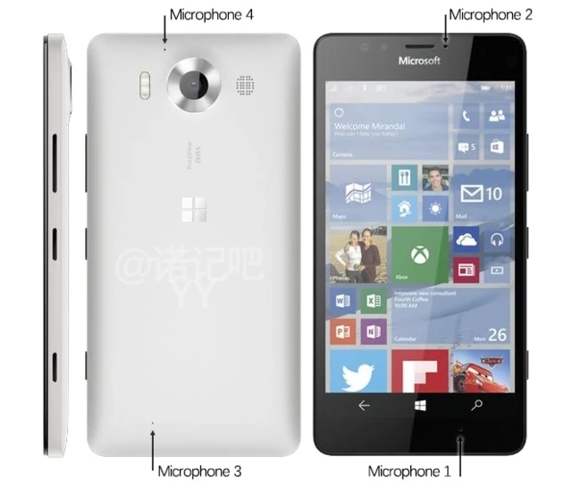 Microsoft Lumia 950 na jednym z renderów prasowych