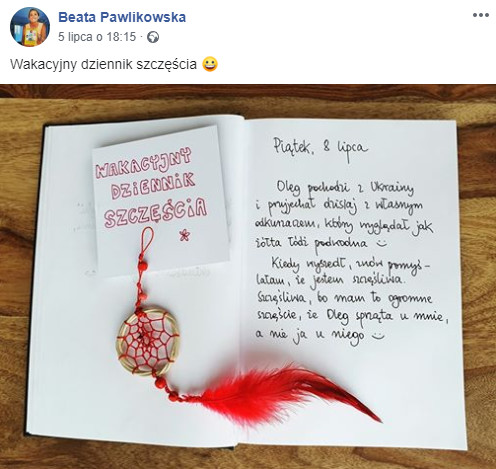 Beata Pawlikowska na Facebooku