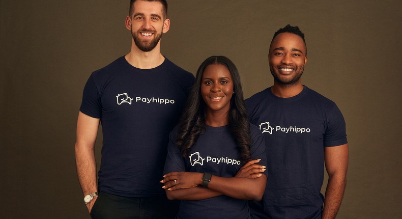 Payhippo co-founders: L-R: Zach Bijesse (CEO), Chioma Okotcha (COO), and Uche Nnadi (CTO).