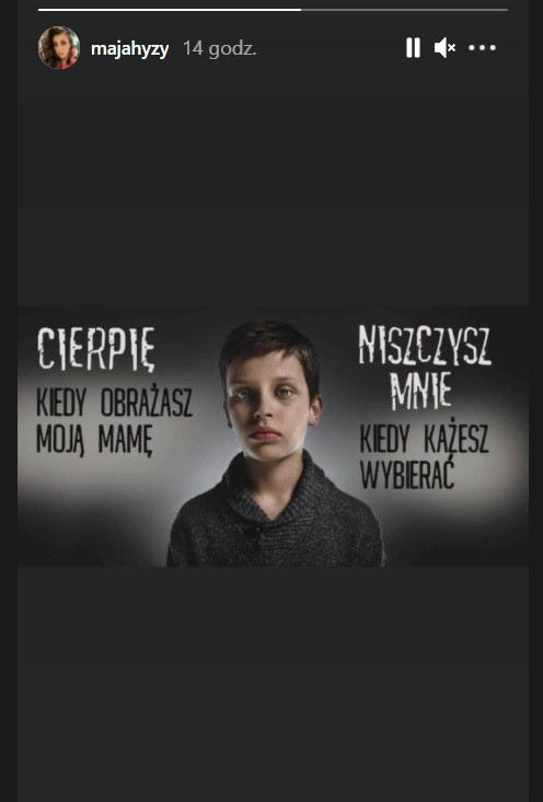 Maja Hyży opublikowała plakat mówiący o przemocy psychicznej