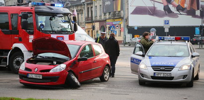 Stłuczka przy Manufakturze