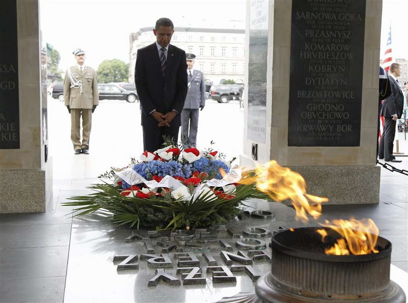 Obama przy grobie powitał najpierw Gronkiewicz-Waltz