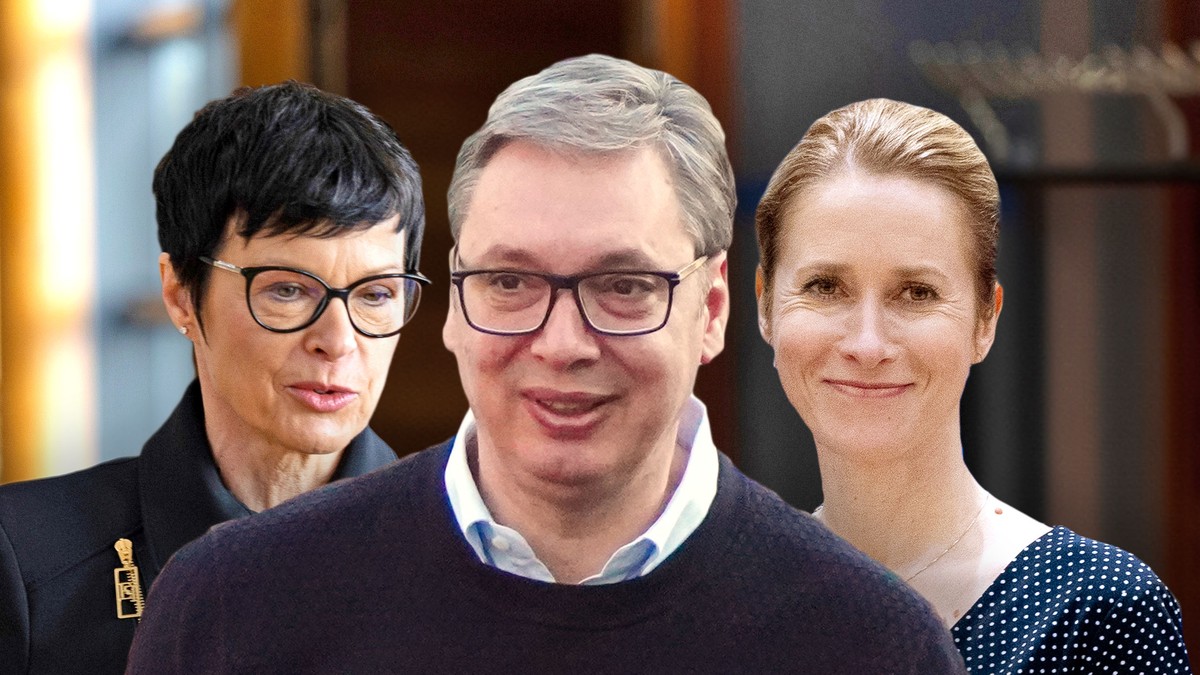 Kaja Kalas, Aleksandar Vučić i Marta Kos