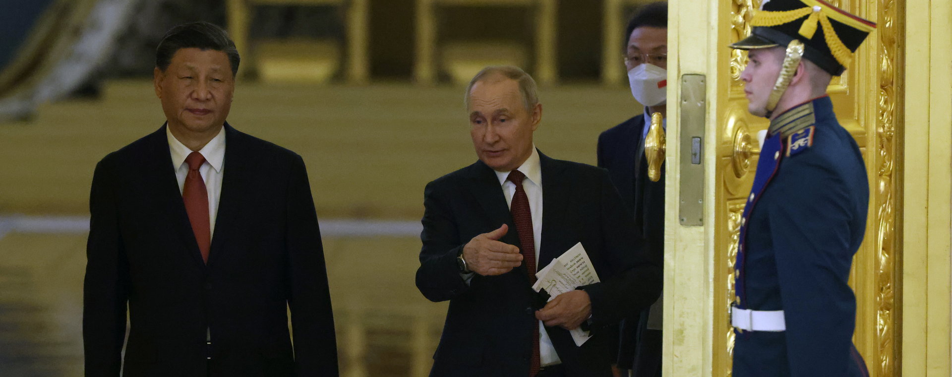 Prezydent Chin Xi Jinping podczas spotkania z prezydentem Rosji Władimirem Putinem w Moskwie. Rosja, 21 marca 2023 r. 