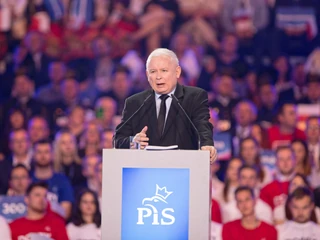 Lublin, 7 września 2019 r. Prezes PiS Jarosław Kaczyński podczas konwencji programowej swojej partii.