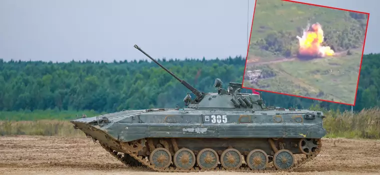 Gigantyczna eksplozja rosyjskiego BMP-2. Polowanie zakończone sukcesem [WIDEO]