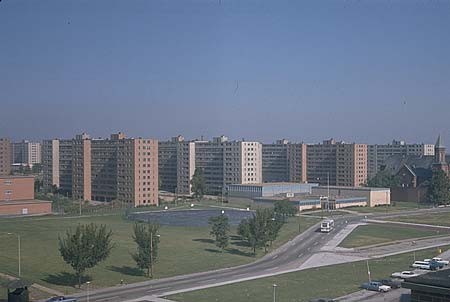 Osiedle Pruitt-Igoe wkrótce po wybudowaniu