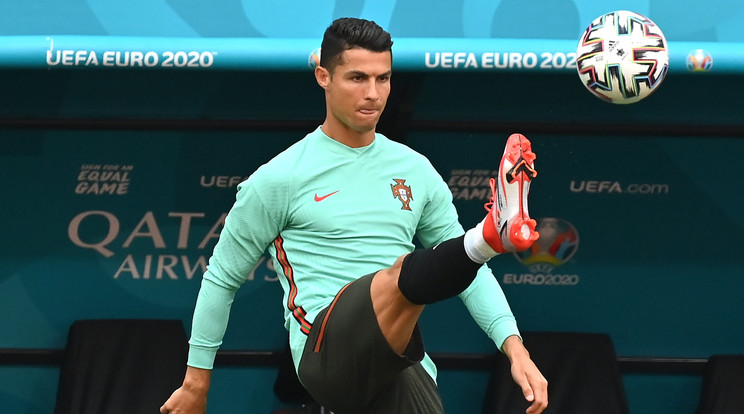 C. Ronaldo tiszteli a magyarokat. / Fotó: MTI/Illyés Tibor