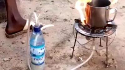 Nigerian man, Hadi Usman invents cooking stove that uses water and air pressure to generate fire