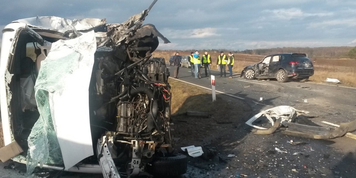 Wypadek na obwodnicy Ośna Lubuskiego