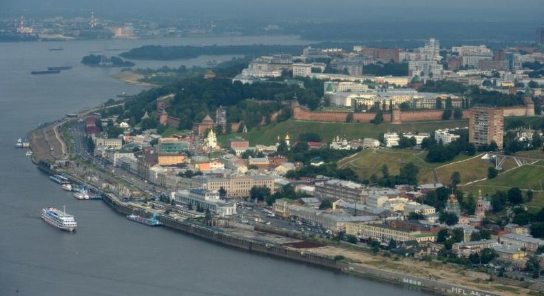 Nizhny Novgorod is an industrial city of more than 1 million on the banks of the Volga River, around 400 kilometres (250 miles) east of Moscow