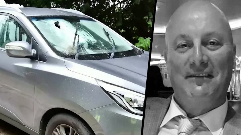 Wielka Brytania Beton Spad Na Auto mier Kierowcy Na Oczach Rodziny