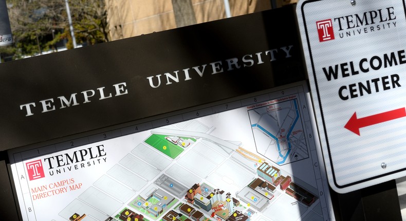 Temple University is denying health care benefits and tuition remission to graduate students who take part in a strike over low pay.Bastiaan Slabbers/NurPhoto via Getty Images