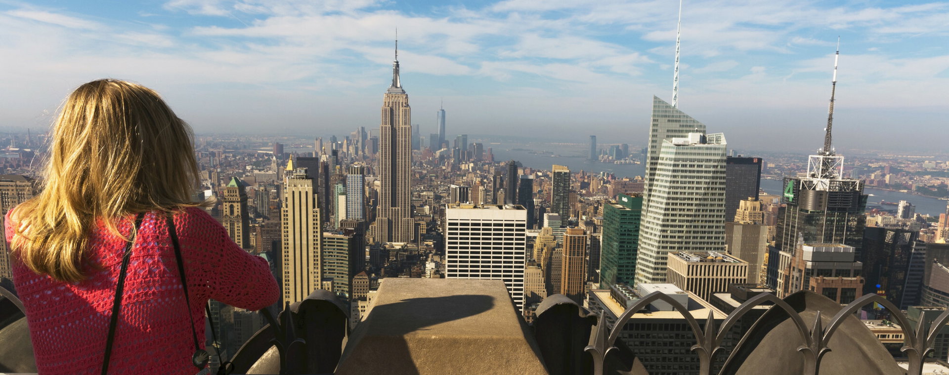 Widok na Manhattan z dachu Rockefeller Center w Nowym Jorku