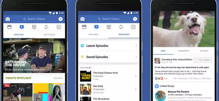 Facebook uruchamia Watch, czyli własną usługę wideo