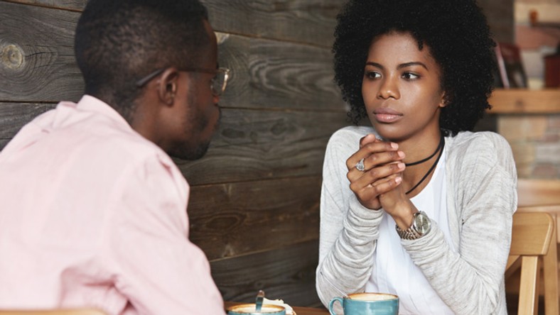 Image result for black couple talking