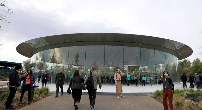 The Steve Jobs Theater on March 25, 2019, in Cupertino, California.