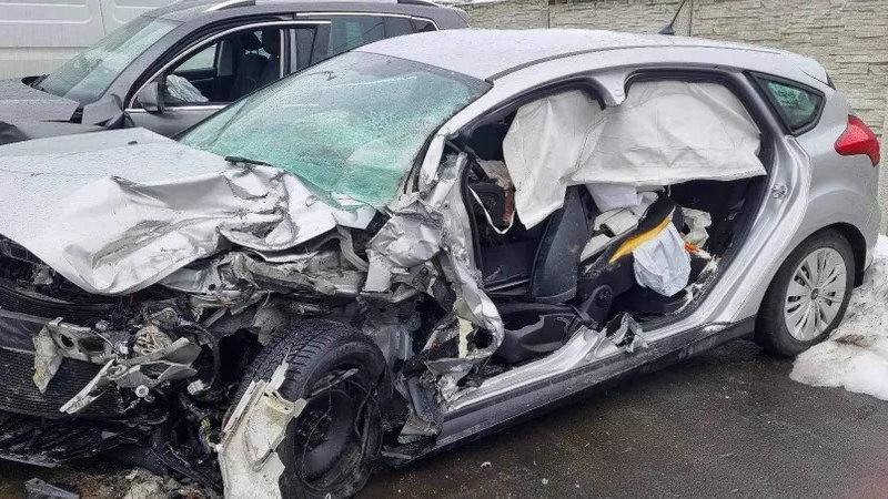 Tak wyglądało auto pani Marzeny po wypadku