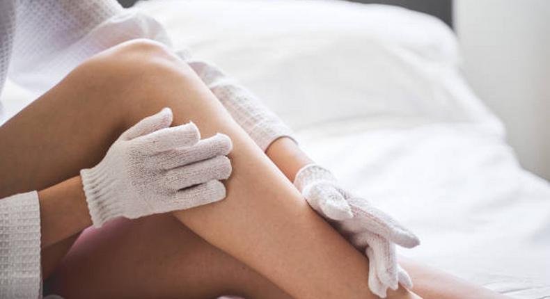 Exfoliating gloves should be used once or twice a week [istockphoto]