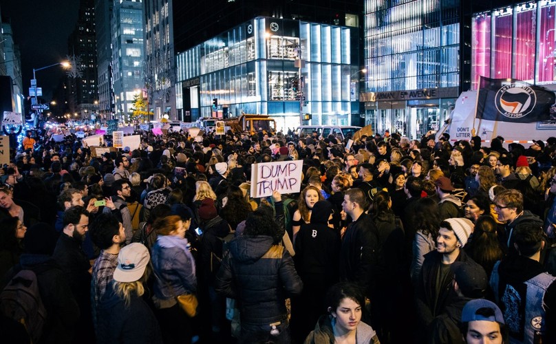 NOWY JORK. PROTESTY PRZECIWKO WYBOROWI DONALDA TRUMPA NA PREZYDENTA
