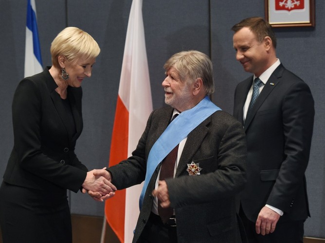 Agata Kornhauser-Duda, Szewach Weiss i Andrzej Duda