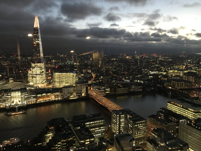 Panorama Londynu ze Sky Gardens
