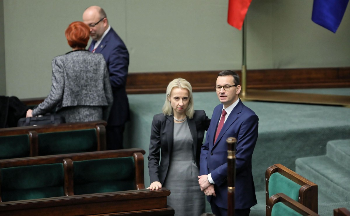Teresa Czerwińska i Mateusz Morawiecki