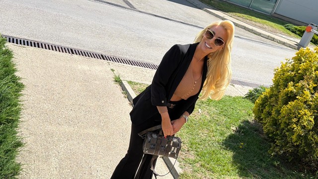 Bojana Lazić na snimanju Pinkovih zvezda