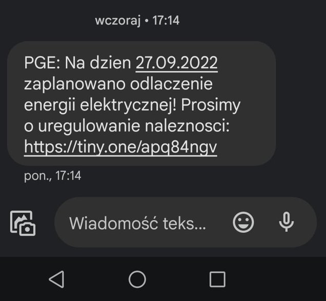 Wiadomość od PGE wzbudziła podejrzenia 65-latki