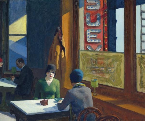 Chop Suey, czyli amerykańska kawiarnia na obrazie Edwarda Hoppera [1929 r.]