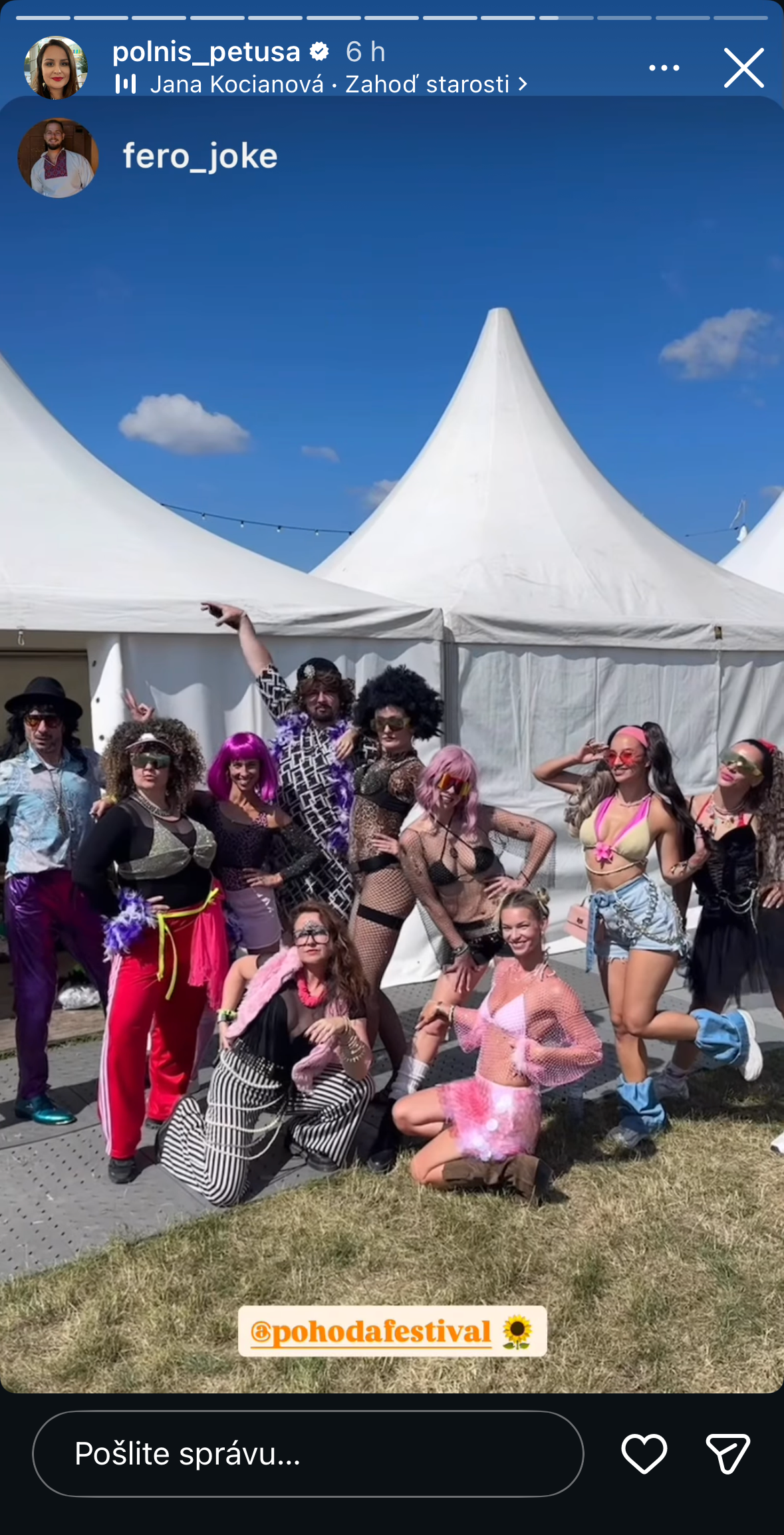 Petra Polnišová, Fero Joke a Zuzana Porubjaková na festivale Pohoda. 