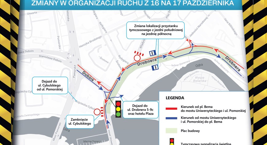 Tak będzie wyglądała organizacja ruchu od soboty 17 października