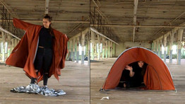 Kettő az egyben: a háború is inspirálta a sátorrá alakítható kabát megszületését
