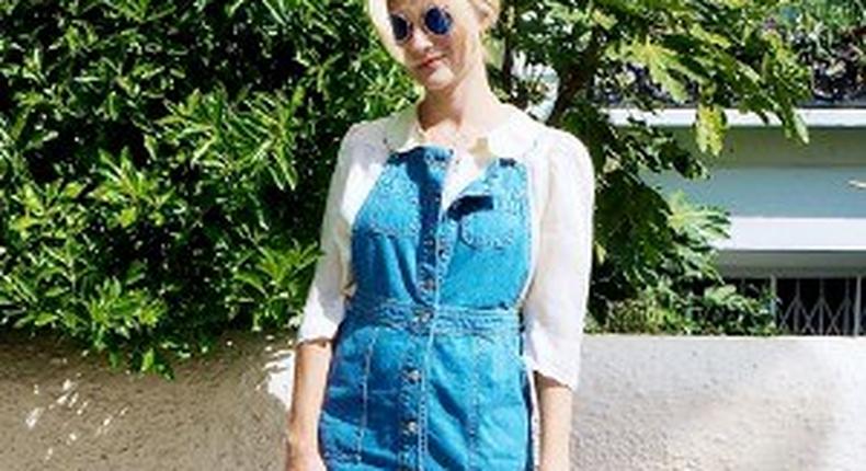 Denim pinafore dresses