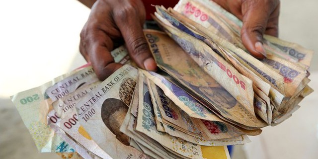 Naira notes on display [Guardian]