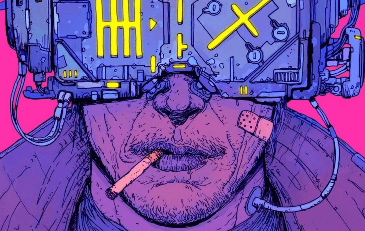 "Cyberpunk" Williama Gibsona, fragment okładki książki