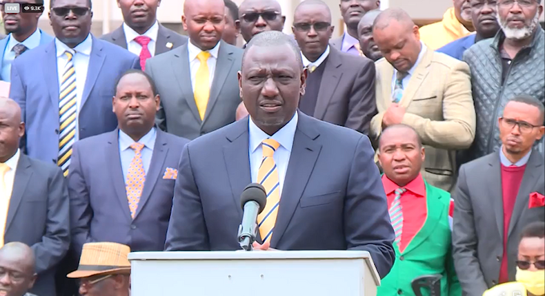 Deputy President William Ruto speaks during a meeting with UDA-affiliated MPs at Karen, Nairobi on August 5, 2021