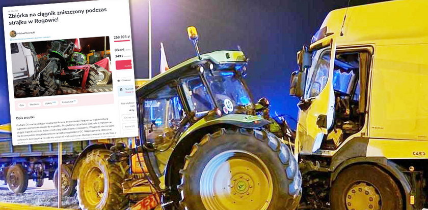 Rolnik stracił ciągnik podczas protestu. Ludzie zbierają mu na nowy. Ale gigantyczna kwota!