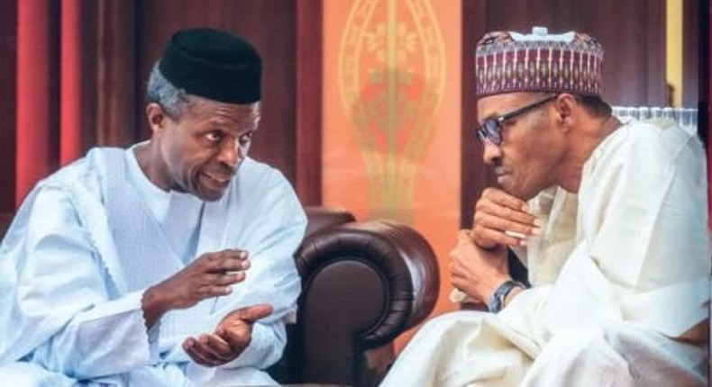 Vice President Yemi Osinbajo and President Muhammadu Buhari (Presidency)