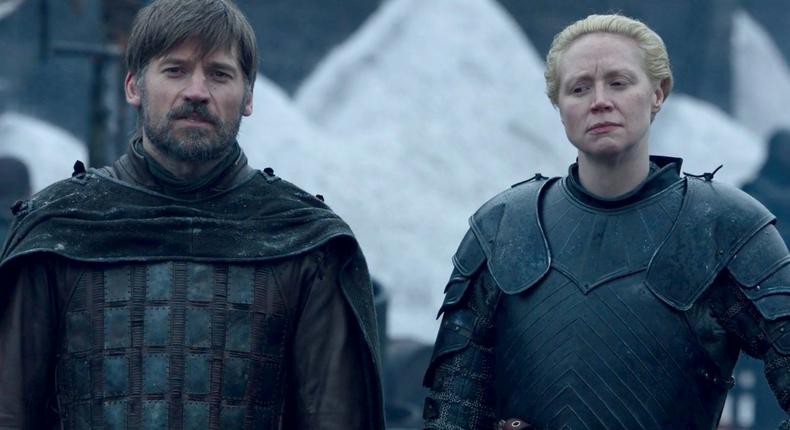 Jaime and Brienne swords Widow's Wail and Oathkeeper Game of Thrones season eight episode two