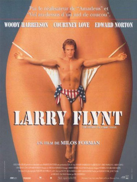 Plakat do filmu "Skandalista Larry Flynt"