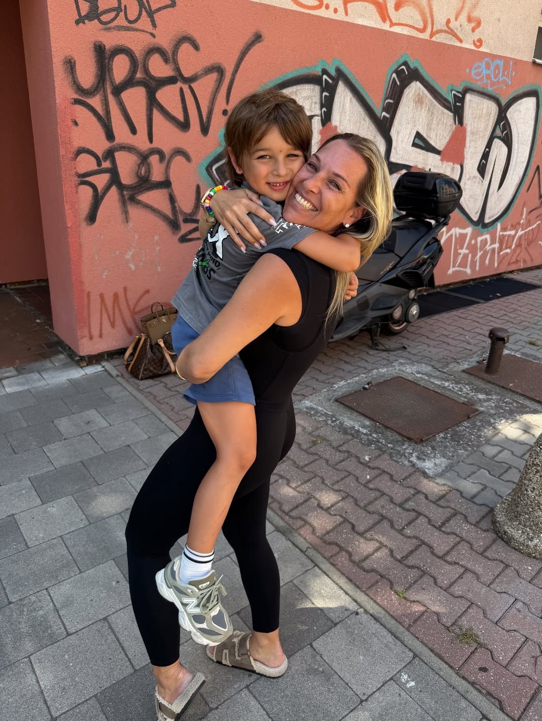 Dominika Cibulková so synom Jakubkom. 