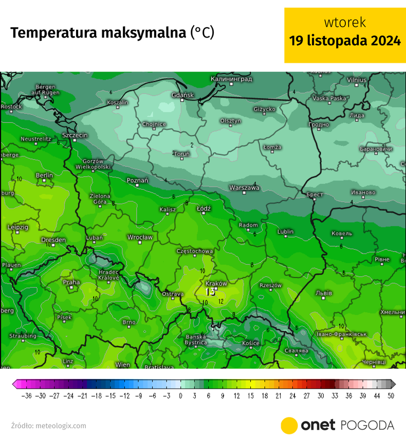 We wtorek zaznaczy się duża różnica temperatury