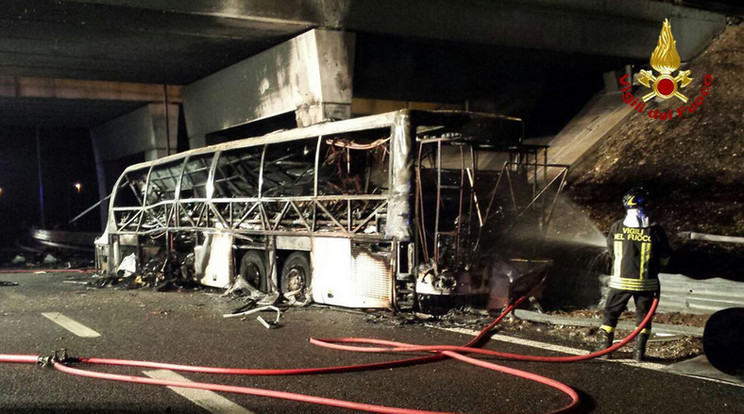 A buszbalesetben 18 ember halt meg / Fotó: MTI