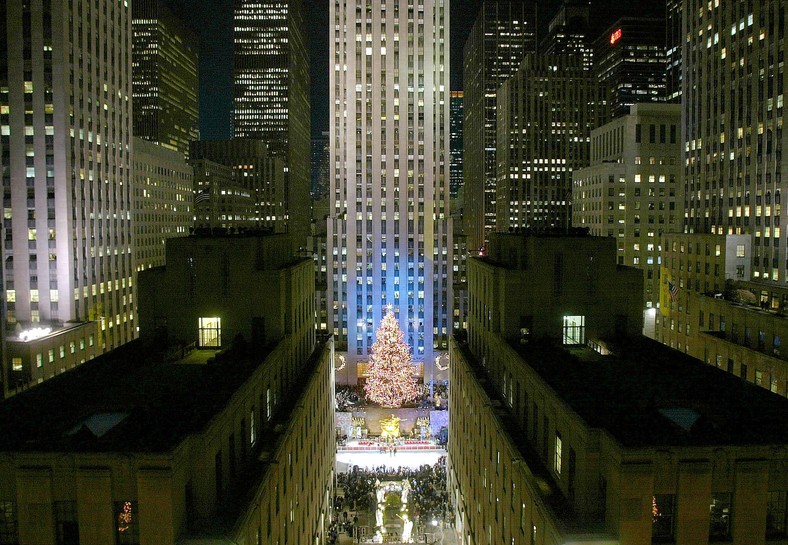 Choinka przed Rockefeller Center