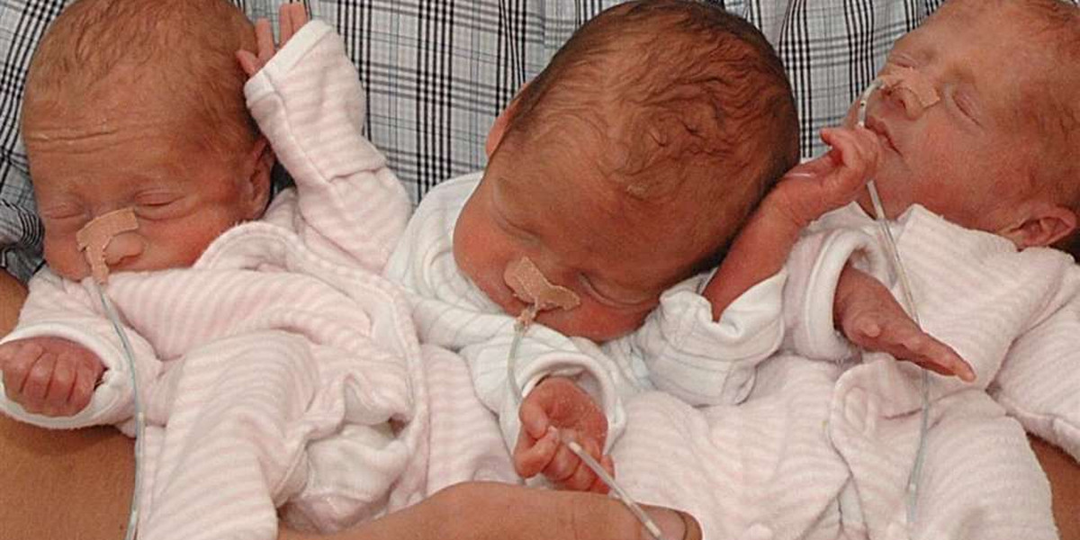 51-letnia kobieta urodziła trojaczki